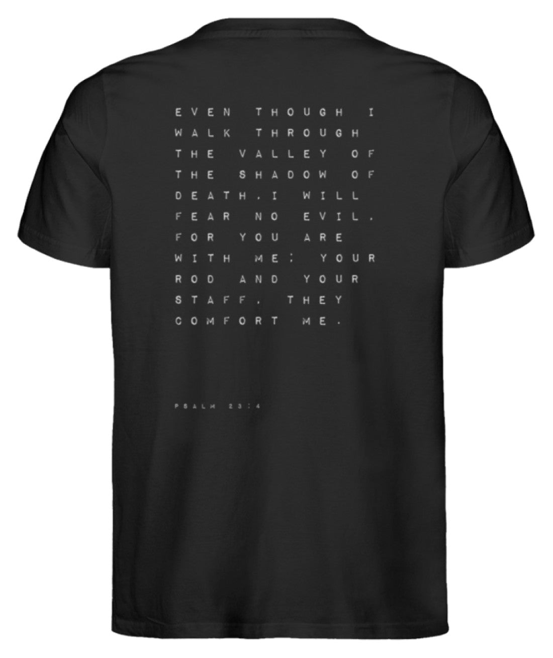 Psalm 23 Englisch Rückseite Schwarz  - Herren Shirt