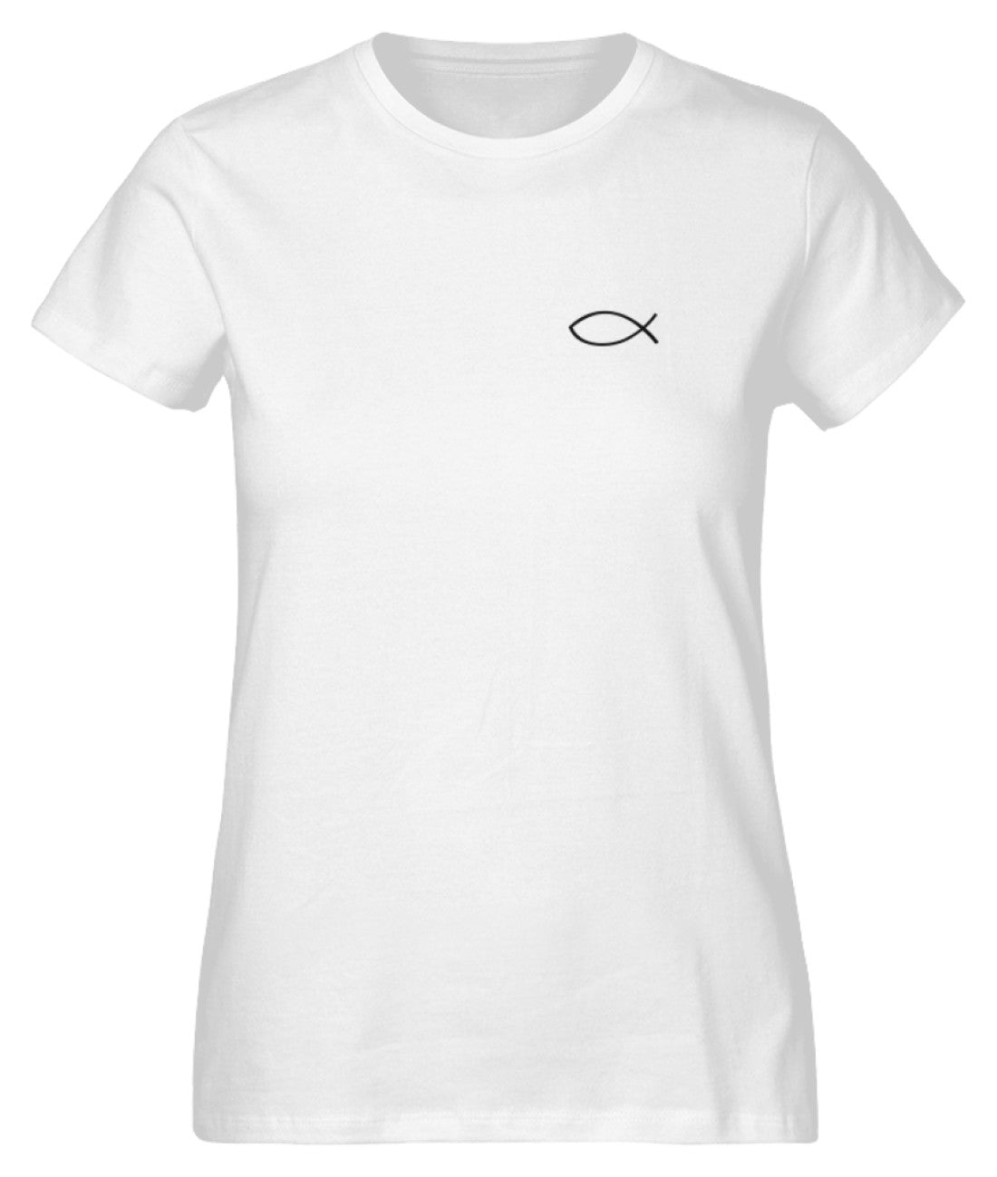 Christlicher Fisch Schwarz  - Damen Premium Organic Shirt