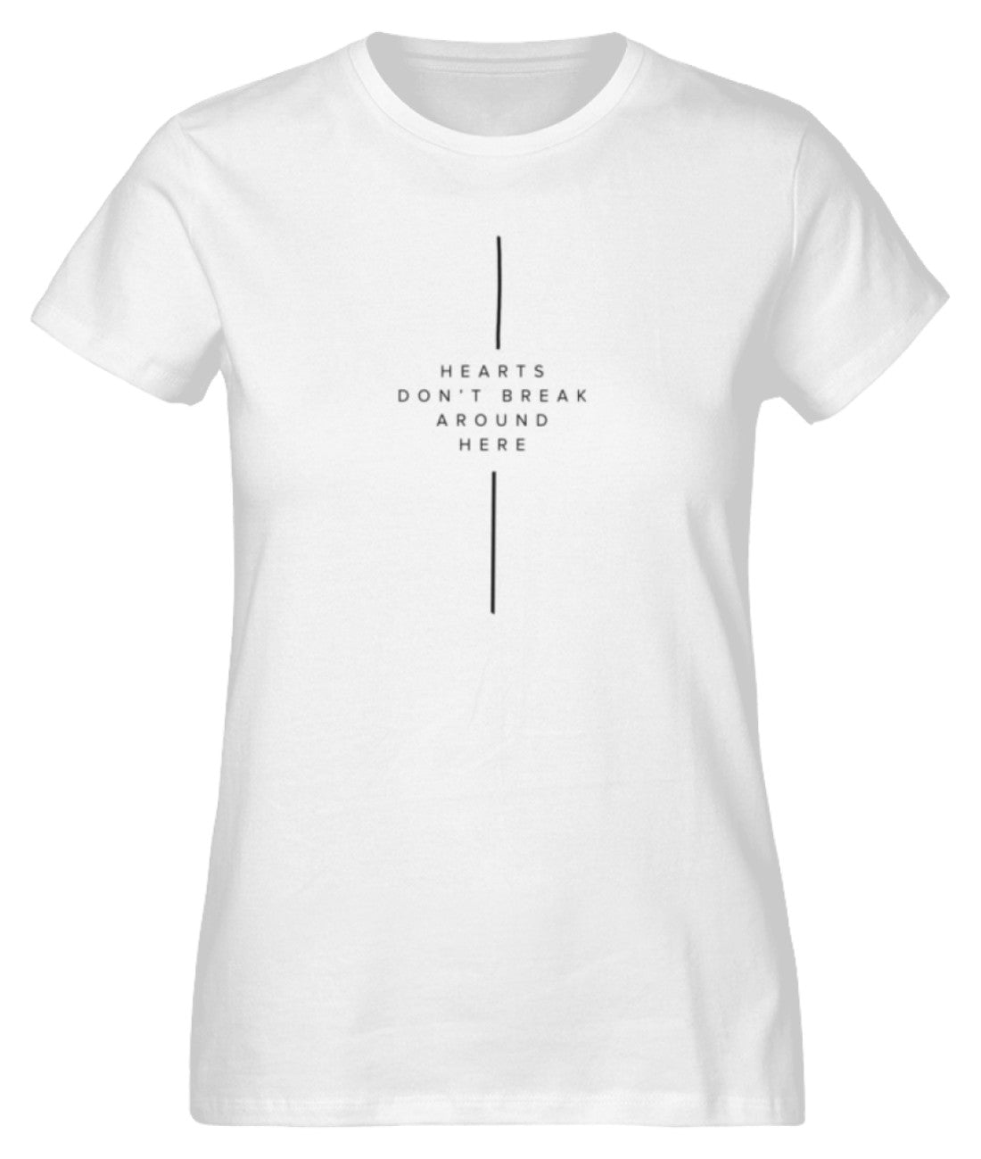Kreuz Hearts don't break around here  - Damen Premium Organic Shirt