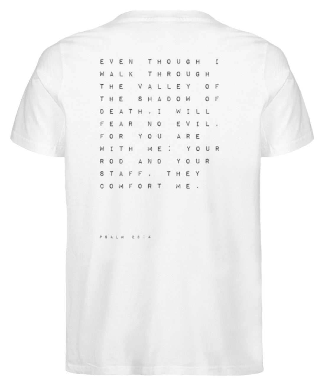 Psalm 23 Englisch Rückseite Weiß  - Herren Shirt