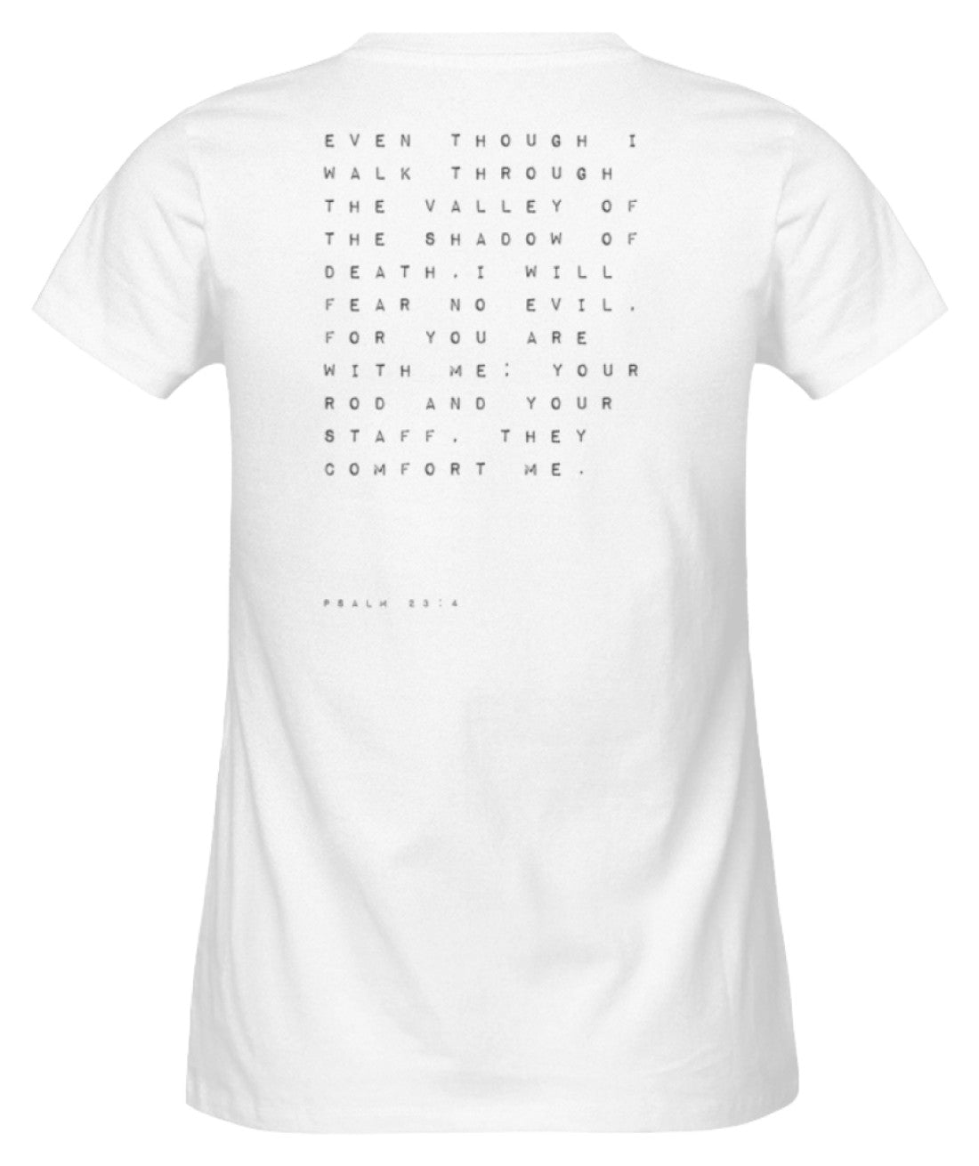 Psalm 23 Englisch Rückseite Weiß  - Damen Premium Organic Shirt
