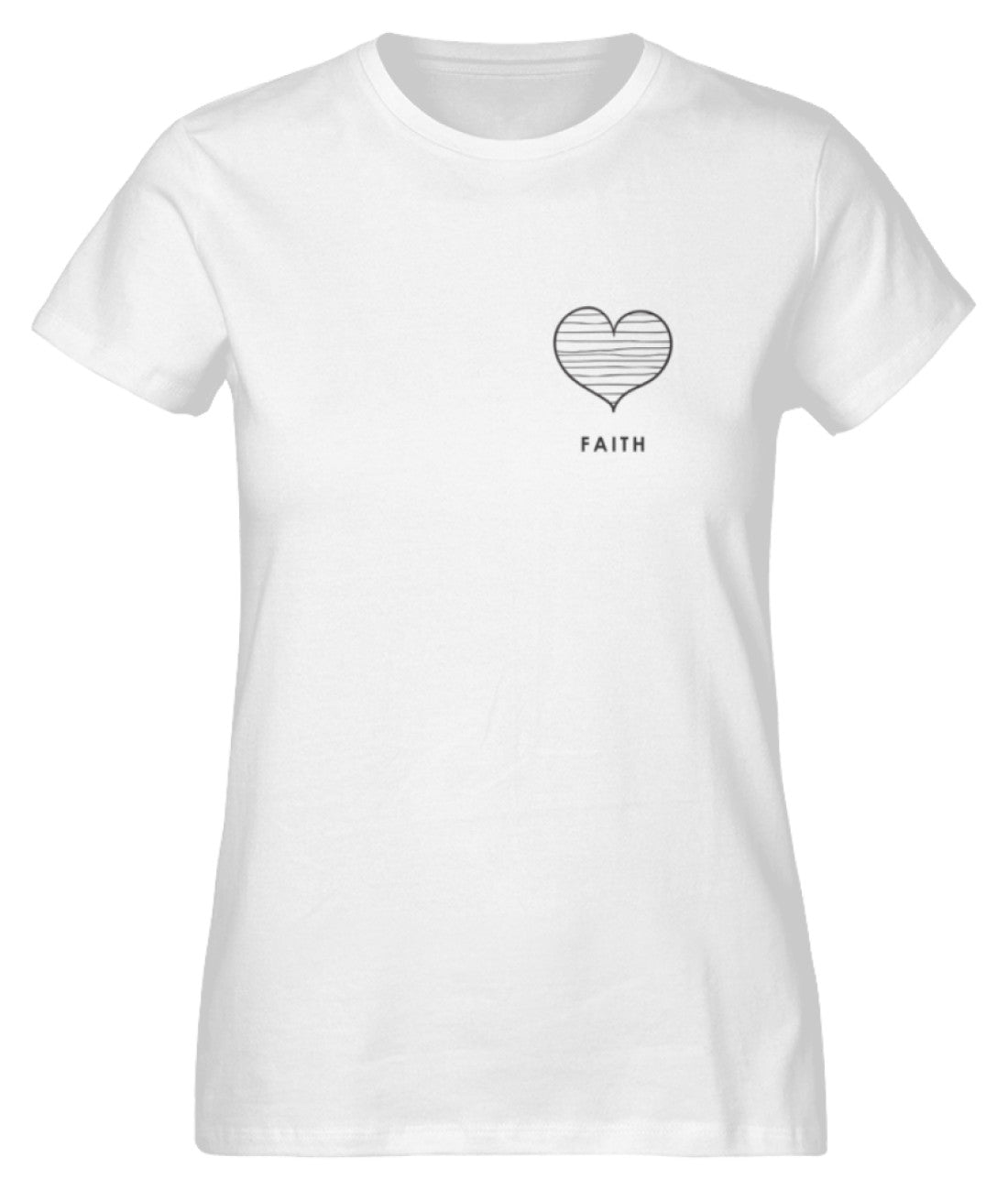 Heart based on Faith  - Damen Premium Organic Shirt