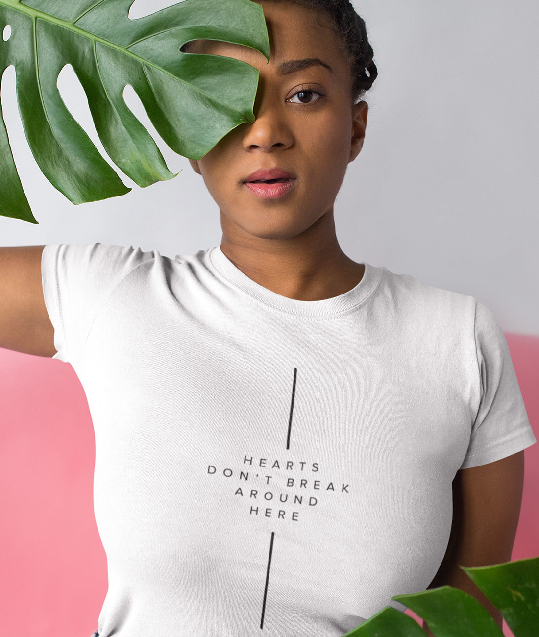 Kreuz Hearts don't break around here  - Damen Premium Organic Shirt