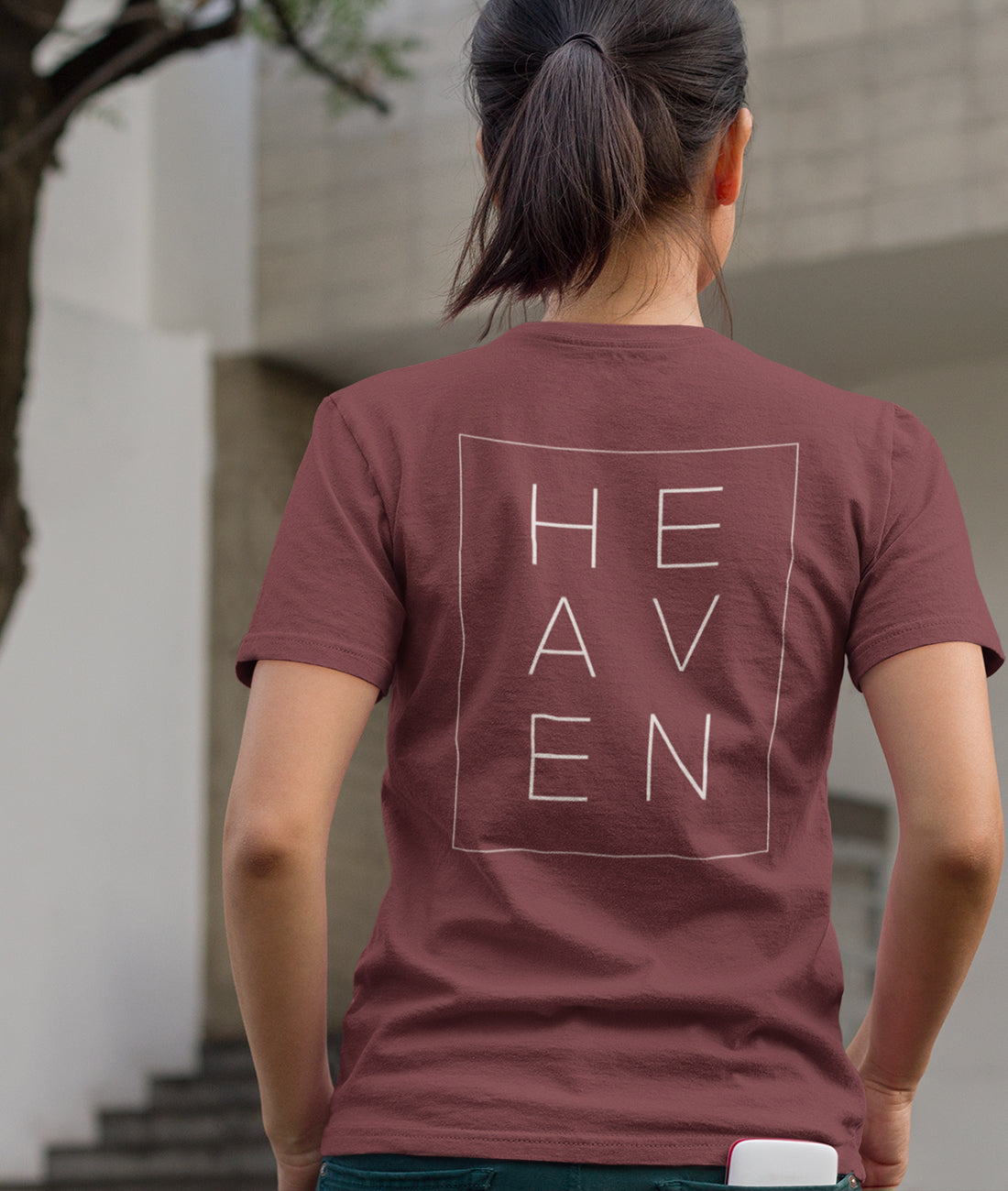 Heaven Rückseite  - Damen Premium Organic Shirt