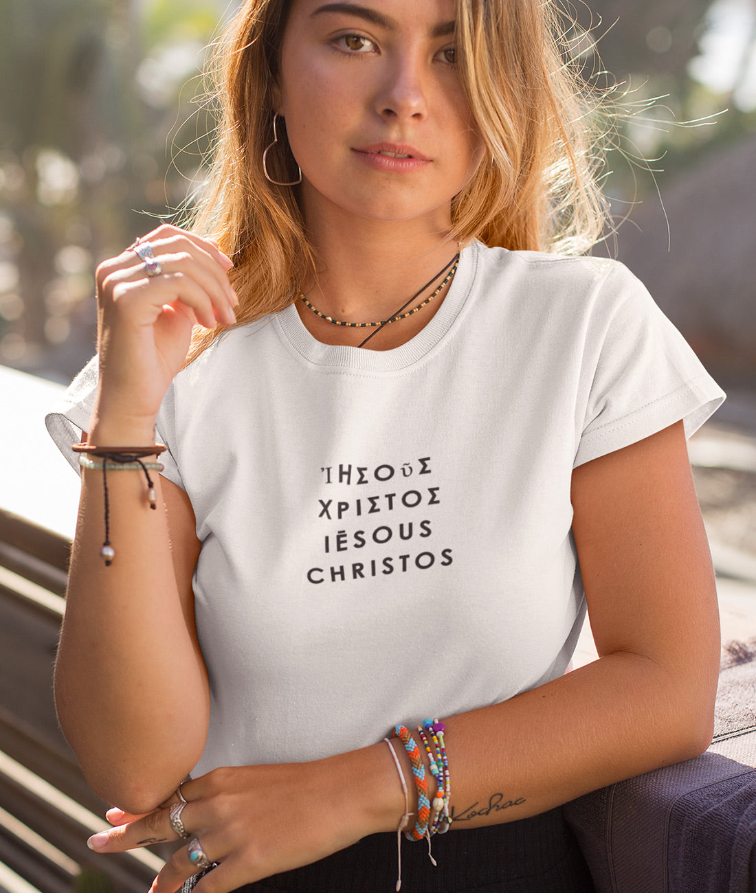 Jesus Christus Griechisch   - Damen Premium Organic Shirt