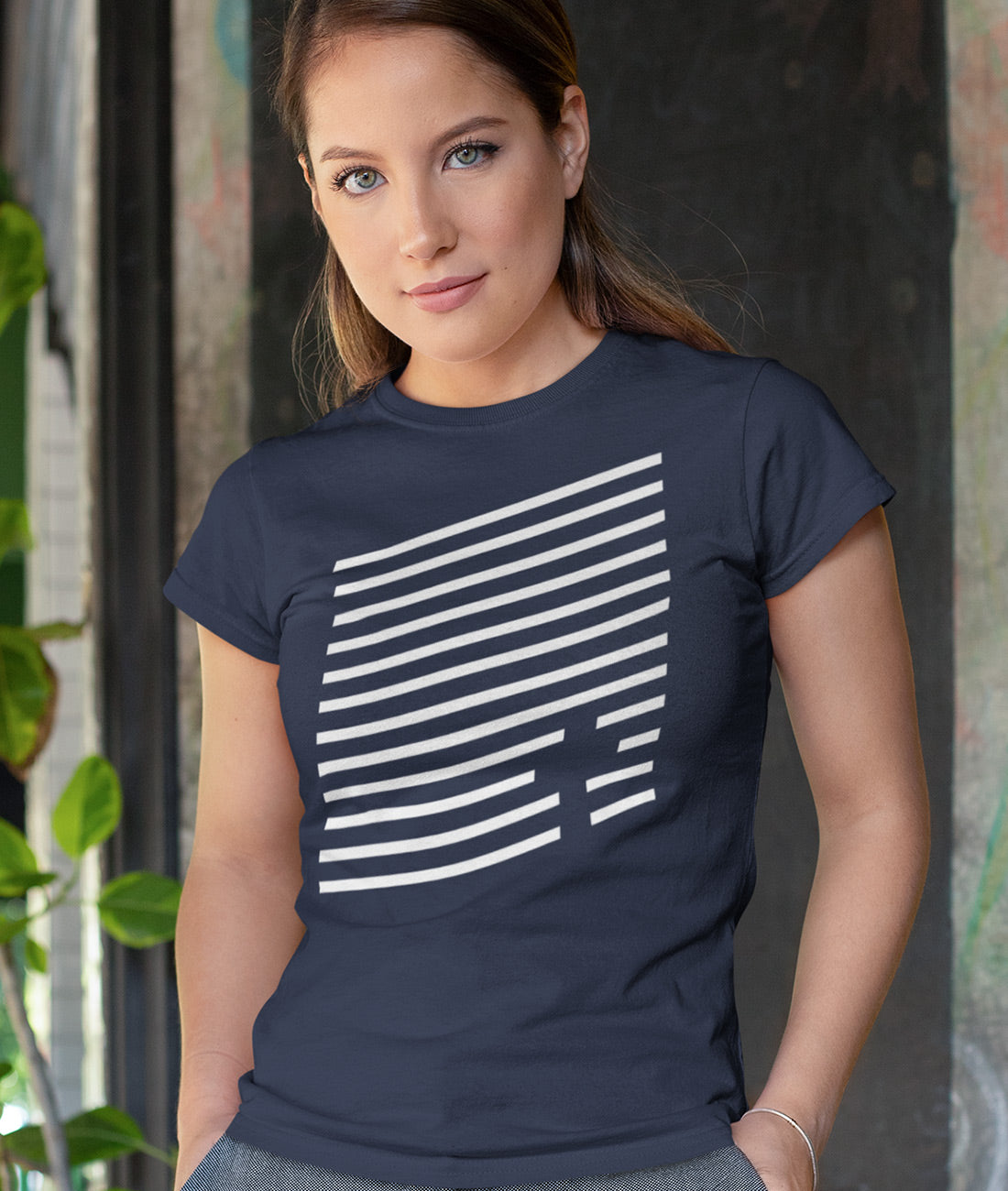 Kreuz Linien  - Damen Premium Organic Shirt