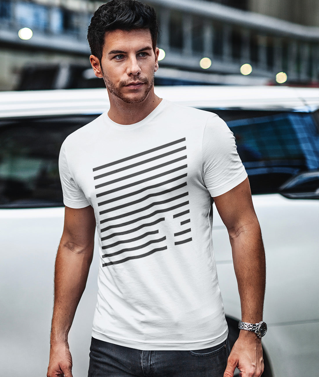 Kreuz Linien  - Herren Shirt