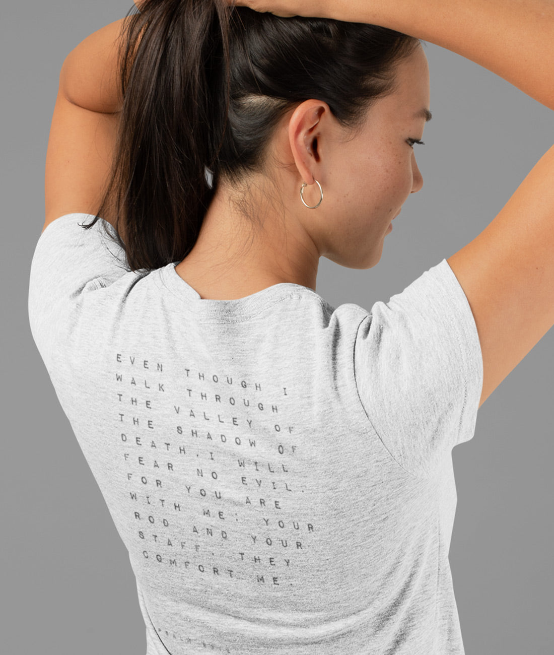 Psalm 23 Englisch Rückseite Weiß  - Damen Premium Organic Shirt