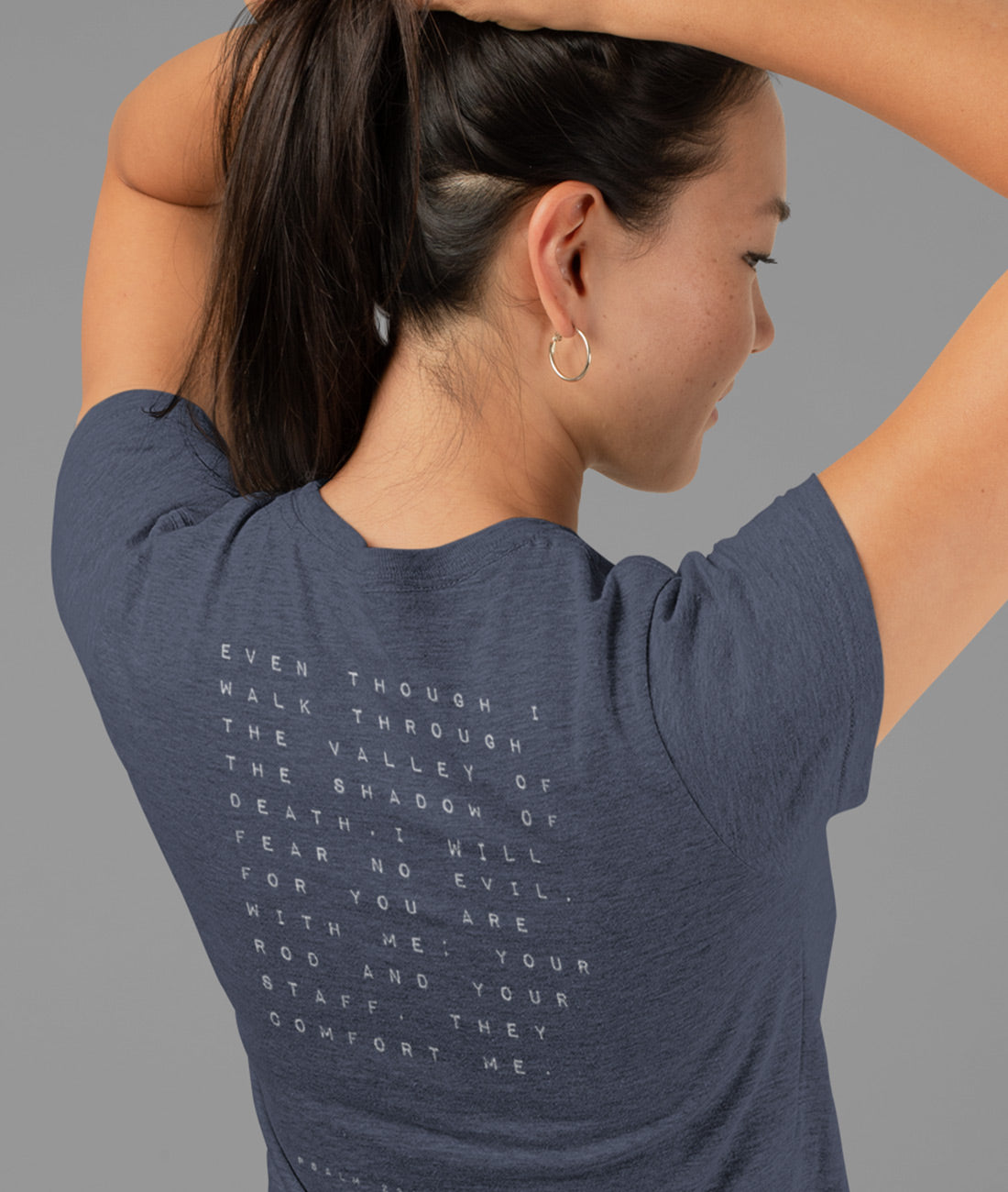 Psalm 23 Englisch Rückseite Schwarz  - Damen Premium Organic Shirt