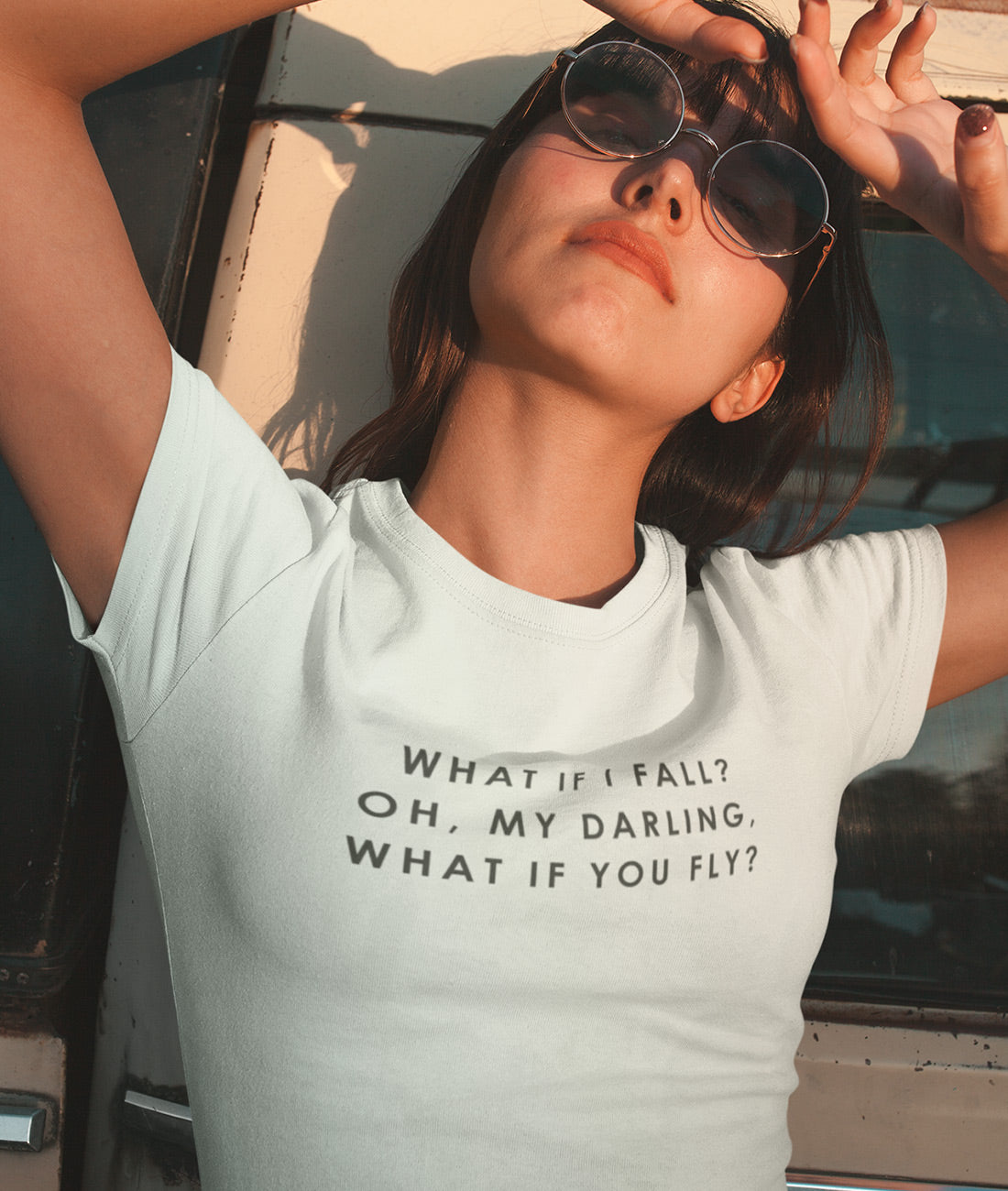 What if I fall - What If You fly  - Damen Premium Organic Shirt