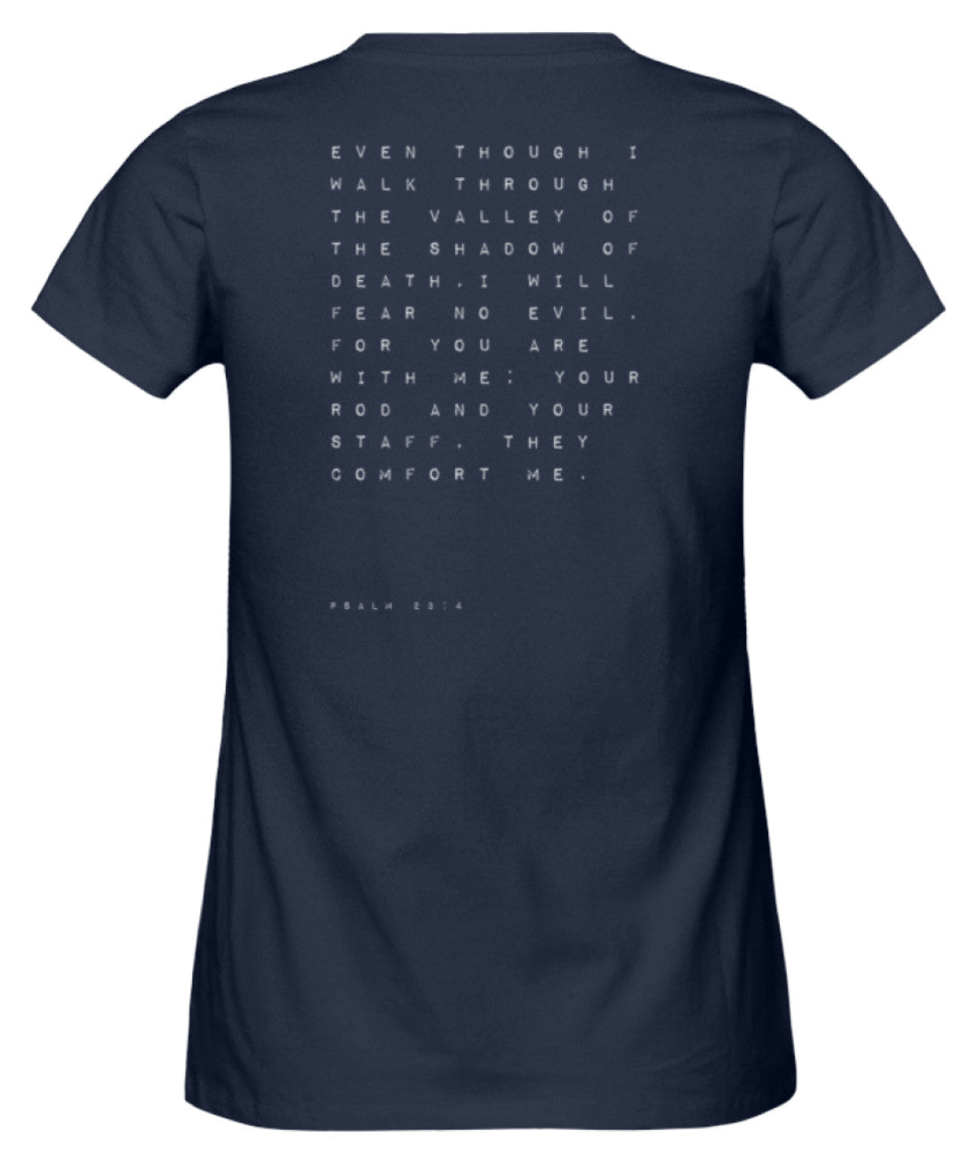 Psalm 23 Englisch Rückseite Schwarz  - Damen Premium Organic Shirt